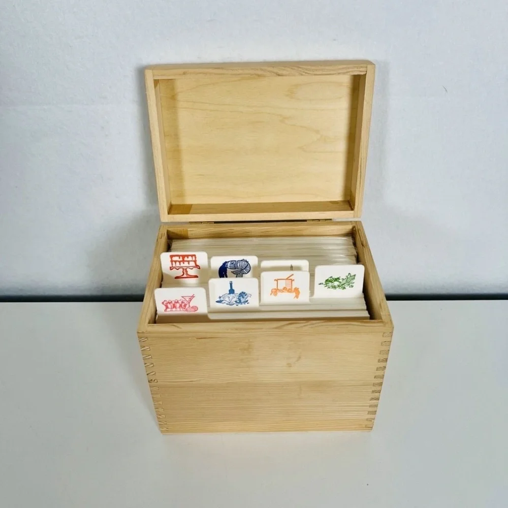 Saks Fifth Avenue Charles Fradin Home Oversize Recipe Box and Refills - NEW